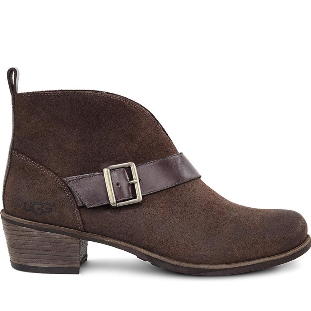 Ugg Wright Belted Slip-on Ankle Boot size 10